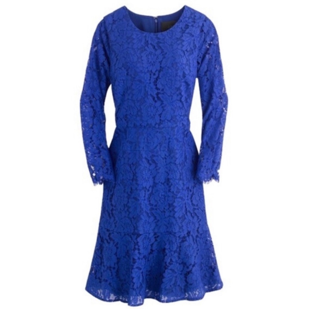 J. Crew Royal Blue Lace Dress size 6 💙
